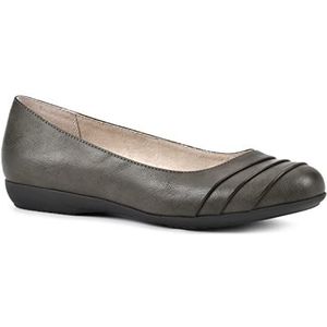 WHITE MOUNTAIN Clara Ballet Flat voor dames, Olijf gepolijst glad, 38.5 EU