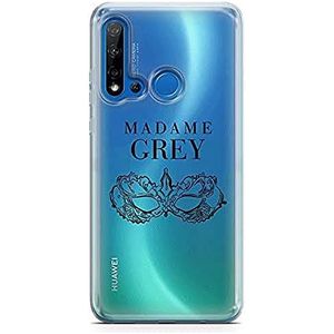 Zokko Beschermhoes Huawei P20 Lite 2019 Madame Grey – zacht, transparant, zwarte inkt.
