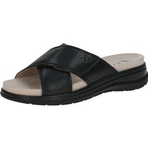 Merk - Muiltjes - Effen - Leer - Uitneembare Zool - Klittenbandsluiting