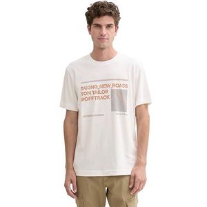 TOM TAILOR T-shirt voor heren, 10332 - Off White, XL