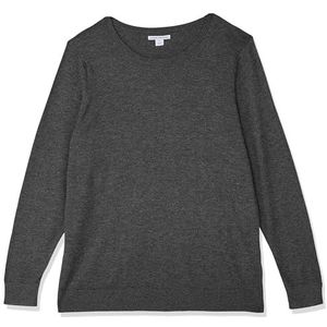 Amazon Essentials vrouwen lichtgewicht ronde hals trui,Houtskool Hei,XS-S