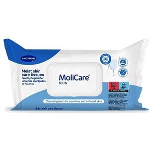 MoliCare Skin – geïmpregneerde doekjes voor elke gelegenheid – verrijkt met kamille – pH-huidneutraal – zak met 50 stuks