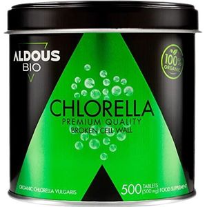 500 Pure Bio Chlorella Tabletten | 1500mg per portie | Gebroken Celwand | DETOX | Veganistisch Eiwit | Chlorofyl | Energieverhogend | Plasticvrij | Geproduceerd in Europa