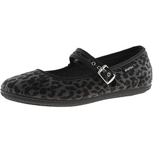 VICTORIA ODA ANIMAL PRINT FABRIC MARY JANE ANTRACITA 26