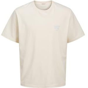 JACK & JONES Joracapulco Back Tee Ss Crew Neck voor heren, antiek wit., S