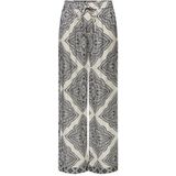 ONLY - ONLHAIRON - Broek - Zwart/Wit - Wide Leg - High Waist