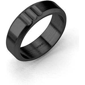 Fynch Hatton Ring FHJ-0009-R-64 zwart, roestvrij staal, Geen edelsteen