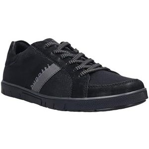 bugatti Heren Man Denim Lace Shoe Sneaker, Zwart/Zwart, 40 EU, zwart, 40 EU