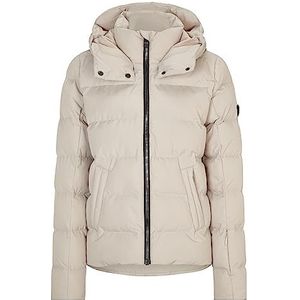 Ziener TUSJA Skijack voor dames, warm, ademend, waterdicht, zilverbeige, maat 44