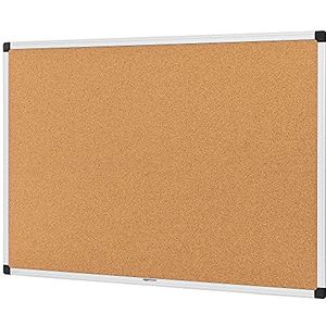 Amazon Basics Memobord van kurk met aluminium frame, 90 cm x 60 cm