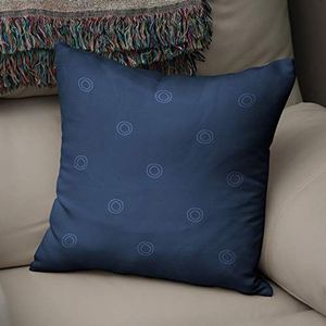 BonaMaison Decoratieve Kussensloop, Blauw Kussenhoezen Bank, Zitkussen, Decoratieve Kussenhoesjes, Kussensloop; Sofa, Slaapkamer, Kantoor, Auto 43x43 Cm - Ontworpen en Vervaardigd in Turkije