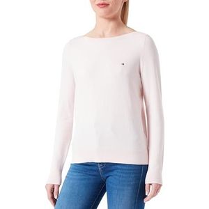 Tommy Hilfiger Dames CO Jersey Stitch Boat-NK Sweater Whimsy Roze 3XL, Whimsy Roze, 3XL grote maten