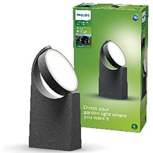 Philips LED Mimosa sokkellamp voor buiten - antraciet - warmwit licht - 7 W