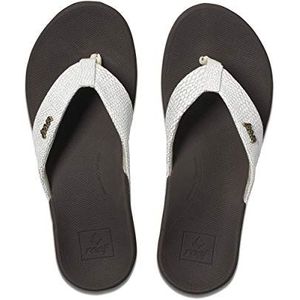 Reef Ortho-Spring Flipflop voor dames, bruin-wit., 40 EU