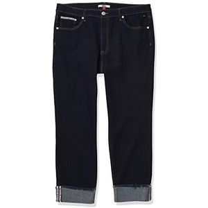 Tommy Hilfiger Tribeca Skinny Crop met Manchet in Indigo Wash Denim, Zachte Spoel Indigo, 18