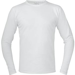 Texstar TS17 stretch T-shirt voor heren, met lange mouwen, maat 3XL, wit