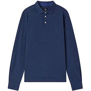 Hackett London Wool Blend JSY Poloshirt voor heren, blauw (Naval Blue 575), XS