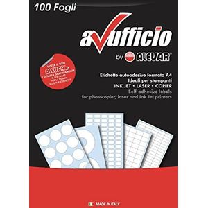 200 etiketten Adesive A5 zonder rand - 210 x 148 mm - 1 wit etiket per vel - 200 vellen A5