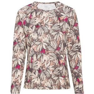 camel active Damesshirt met lange mouwen van biologisch katoen, Magnolia, M