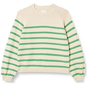 Part Two Dames Saya Regular Fit Pullover met lange mouwen, Greenbrair Streep, XS