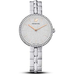 Swarovski Cosmopolitan horloge, Swiss Made, Metalen armband, Zilverkleurig, Roestvrij staal