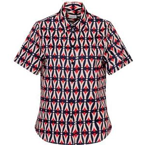 Seidensticker - Damesblouse - Donkerblauw - Katoen