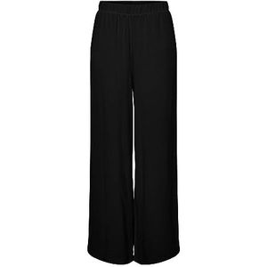 PIECES Vrouwelijke broek met wijde pijpen PCFLORE, zwart, S