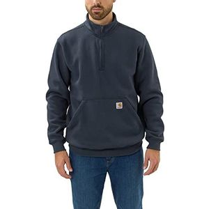 Carhartt Losse Fit Midweight Quarter Zip Mock Neck Sweatshirt voor heren, new navy, XL