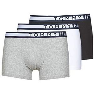 Tommy Hilfiger Boxershorts voor heren, ondergoed set van 3, meerkleurig (Pvhblack/Pvhwhite/Greyhtr), S