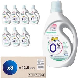 Biologisch afbreekbare neutrale wasgel (26 WL) CLEVER NEUTRAL + COLOR Hypoallergeen wasmiddel 1,56 l multipack 8 stuks
