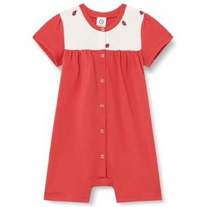 Müsli by Green Cotton Baby Girls Ladybird Puff s/s Beach Body and Peddler Sleepers, Apple rood, 80, Apple red, 80 cm