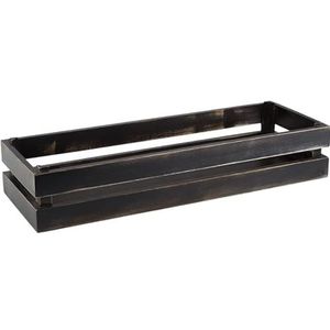 APS GN ""SUPERBOX"" - omkeerbare box: kan gebruikt worden als buffetbox en als GN borden buffetbox - 55,0 x 18,5 cm/hoogte 10,5 cm - past bij GN 2/4, acaciahout, zwart