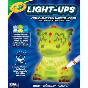 CRAYOLA Light-ups: Dragon | Wasbaar Dragon Nachtlampje | Kleur, wassen, herhalen! | Batterijen niet inbegrepen | Voor kinderen vanaf 3 jaar