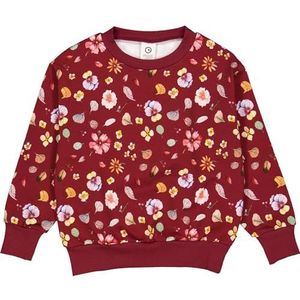 Müsli by Green Cotton Dazzle sweatshirt voor meisjes, Cabernet/Nightingale/Poetry Green, 110