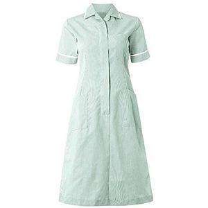Alexandra AL-ST312AQ-80R Stripe Jurk, Regulier, Wit Leiding/Trim, 80 cm Borst (Maat 6), Aqua/Wit