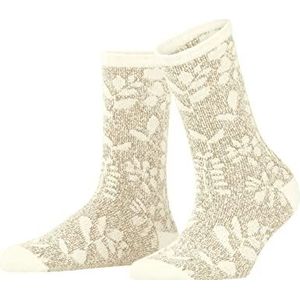 Esprit Homey Flowers Sokken voor dames, duurzaam biologisch katoen, dun patroon, 1 paar, wit (Pearl 2022), 39-42 EU