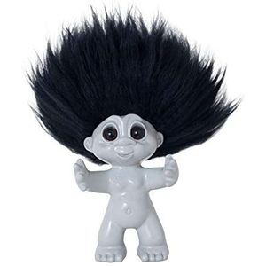 Goodluck Trolls figuur wit/zwart, 9 cm