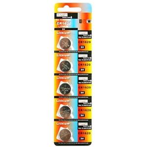 5 stuks CR2016 lithiumbatterijen, perfect voor compacte apparaten zoals horloges, afstandsbedieningen en speelgoed. Betrouwbare en duurzame energie voor buitengewone prestaties.
