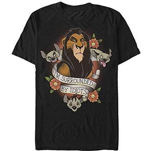 Disney Lion King - Surrounded Unisex Crew neck T-Shirt Black 2XL