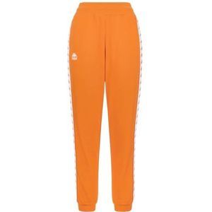 Kappa 222 Banda Adina Comfortabele en stijlvolle lange sportbroek, oranje en wit, maat M