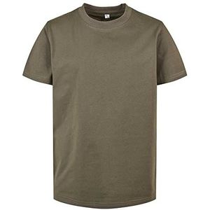 Build Your Brand Uniseks T-shirt voor kinderen, olijfgroen, 134/140 cm