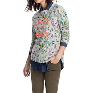 ESPRIT Dames sweatshirt met lentebloemenprint, gebloemd