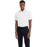 Bugatti - Polo - Katoen - Met Contrasterende Strepen en Borduursel op de Borst