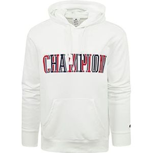 Champion - Hoodie - Wit - Katoen - Met Kap, Lange Mouwen