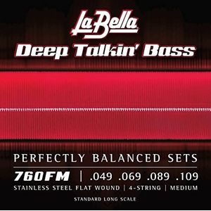 La Bella 760FM Flat Wound Bass Snaren Set 49/109
