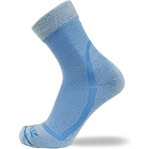 Zensah Calming Sleep Socks - Warm, Soft, Fuzzy, Wool, Thermal, Slipper Sock for Women (Sky Blue, Small)