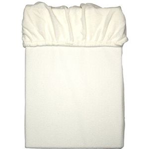 Mesana C-10001/00 microvezel fleece hoeslaken, 90-100 x 200 cm, knuffelzacht en warm, vele kleuren, wit
