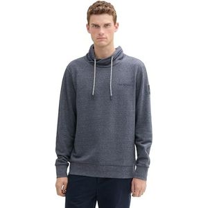 TOM TAILOR Sweatshirt voor heren, 19932 - Navy Grindle Structuur, M
