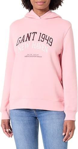 GANT REG Arch Print Hoodie, Summer Rose, XS