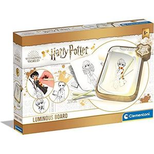Clementoni Art & Crafts kit, Harry Potter - Lichtgevend Tekenbord, digitale schrijfbord, hobbypakket, 6-8 jaar, 18670,Meerkleurig